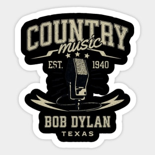 country music microphone singer  v4 Sticker